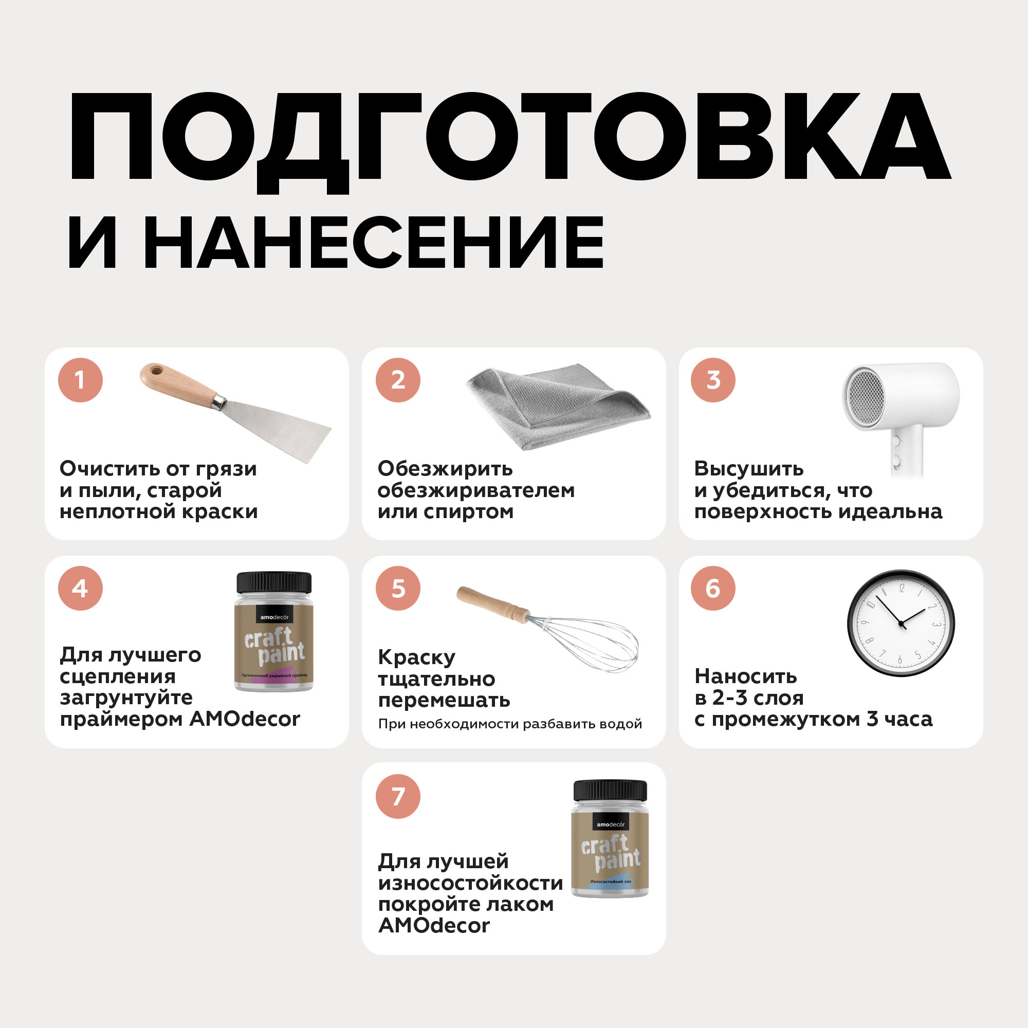 Меловая краска для мебели АМОdecor AMO, цвет Коралловый риф, фасовка 0,25 кг: для внутренних и наружных работ, для дерева