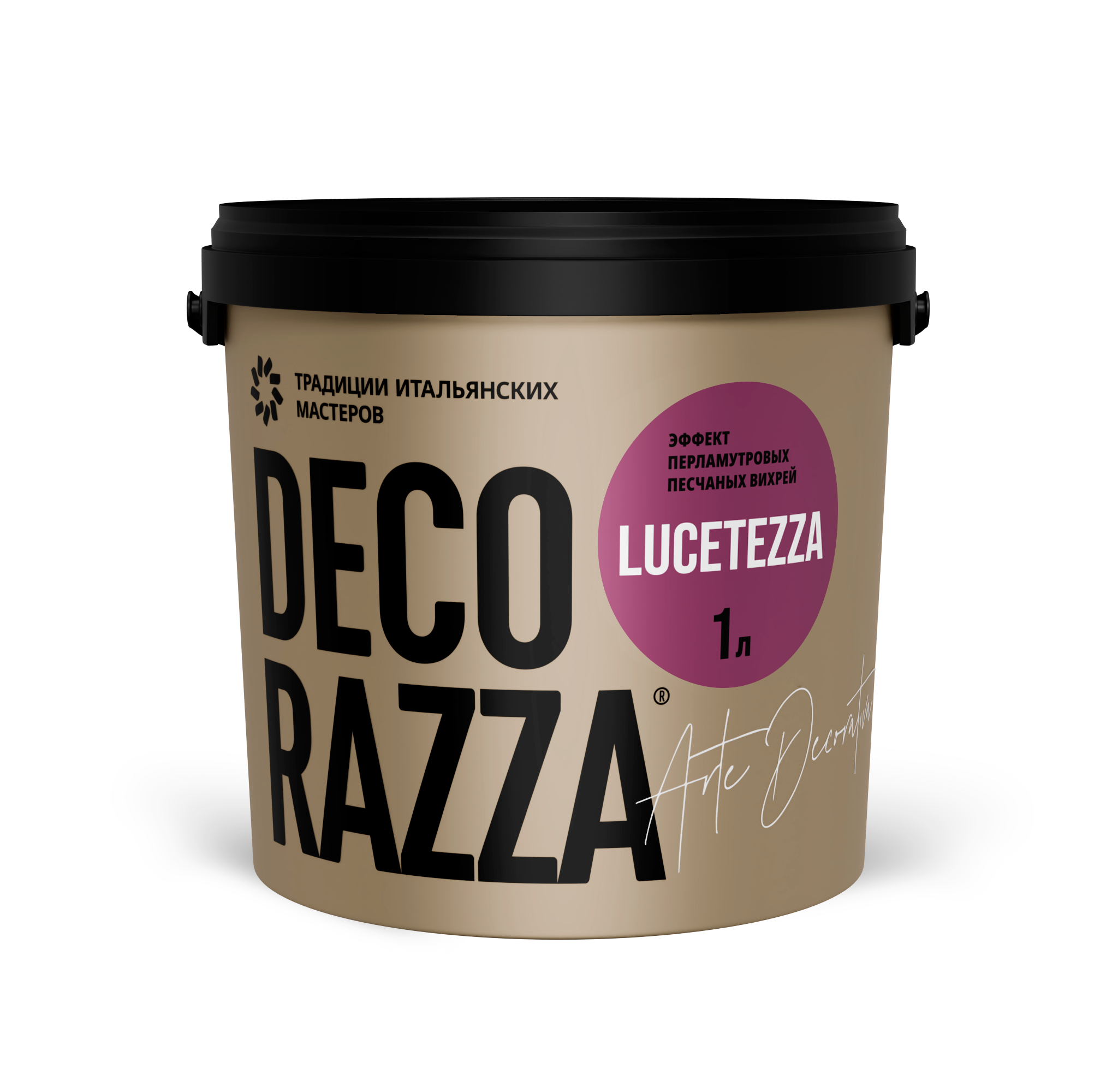 Краска декоративная LUCETEZZA ORO 1 л Decorazza: для фасада и для наружных работ