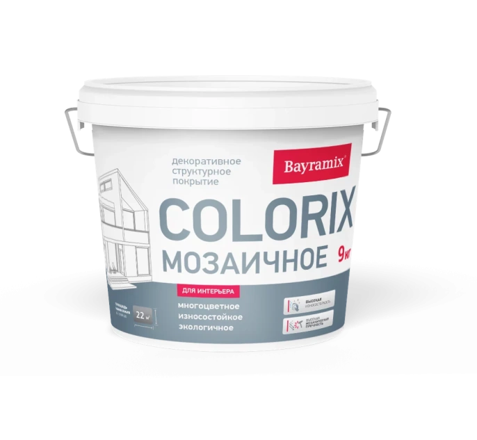 Мозаичное покрытие Colorix, 9 кг, Cl 10-1 — Bayramix для строительства, для фасада
