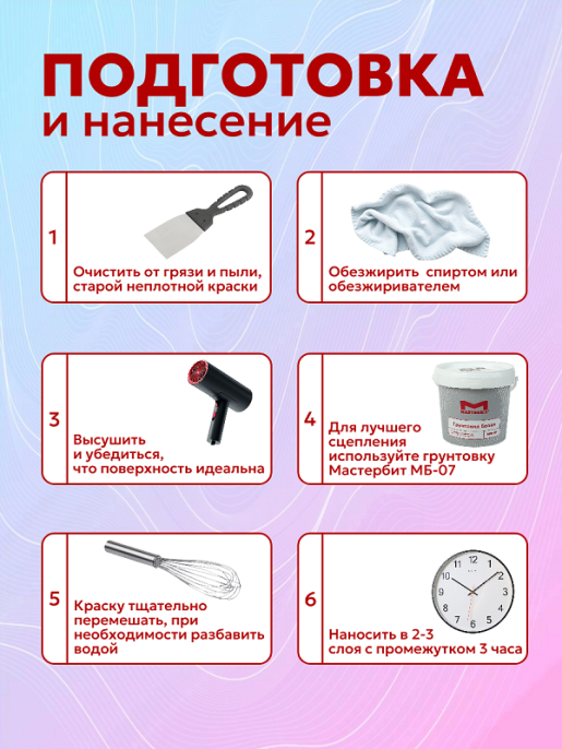 Резиновая краска универсальная МБ-35 ELASTIQ — лакокрасочное покрытие Мастербит, Белый, 12 кг, по штукатурке