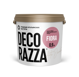 Влагостойкая интерьерная краска FIORA — лакокрасочное покрытие Decorazza, 0,9 л, для внутренних работ