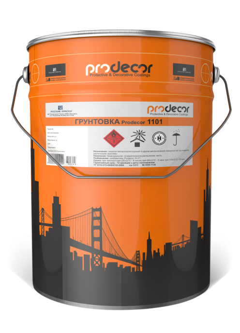 Грунтовка Prodecor-1101 антикоррозионная Prodecor, цвет Серый, фасовка 50 кг: для наружных работ, по штукатурке