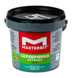Мастербит Серебрянка краска МБ-177 универсальная Мастербит 0,45 кг Серебристый, для граффити, без резкого запаха