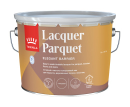 Tikkivala Лак паркетный EURO KIRI/Lacquer Parquet (полумат) 9л Бесцветный, для паркета, алкидная, атмосферостойкая, матовая, колеруемая