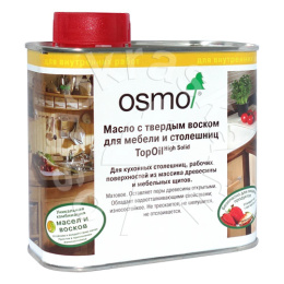 3028 Масло с воском для мебели TopOil Бесцветное шелковисто-матовое 0,005 л