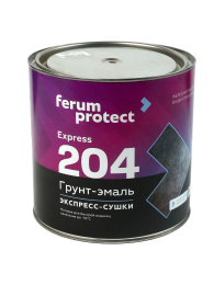 Грунт-эмаль FERUMPROTECT-204 матовая, 2,5 кг, Красно-коричневый — ferumprotect для металлоиндустрия, для фасада