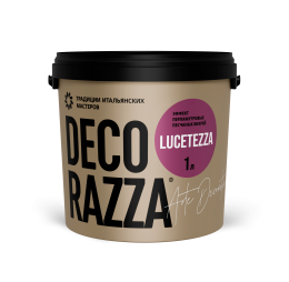 Краска декоративная LUCETEZZA ORO 1 л Decorazza: для фасада и для наружных работ